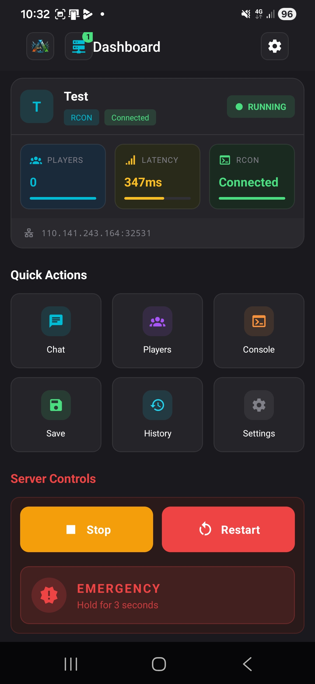 ASA RCON Manager Dashboard