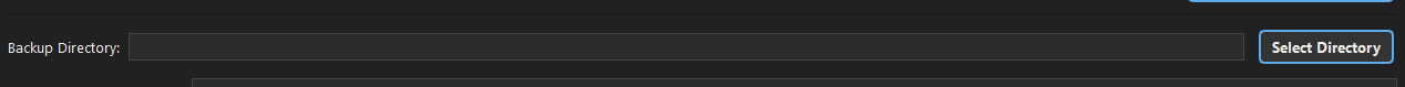 Backup Directory Settings