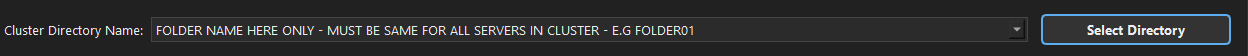 Cluster Directory Selection