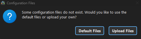 Configuration Files Selection Popup