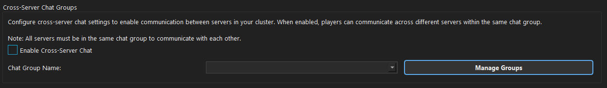 Enable Cross-Server Chat