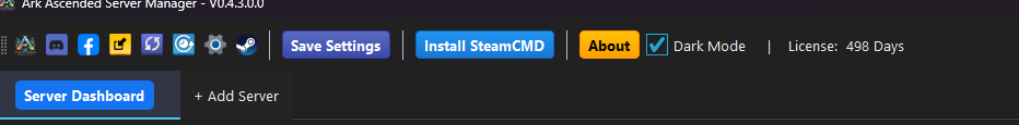 Install SteamCMD Button