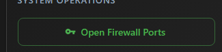Open Firewall Ports button