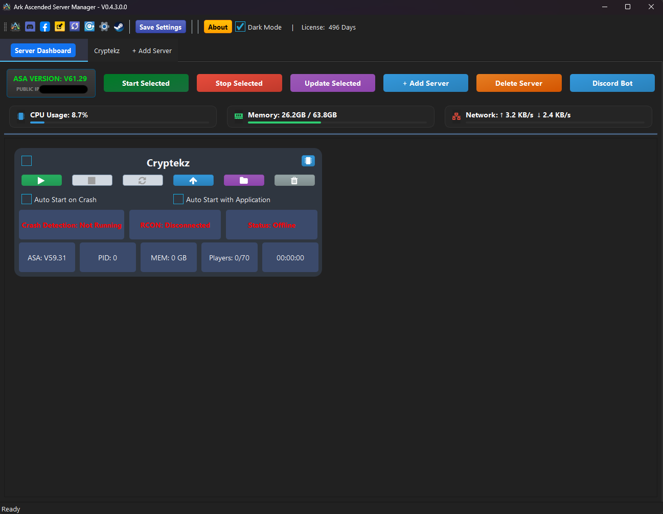 Server Dashboard